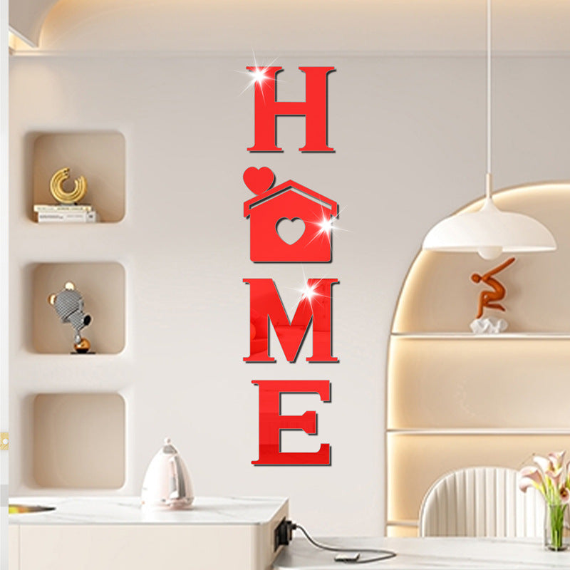 Acrylic Mirror Stickers: Home House Love Combo Bestseller Shein Soft Mirror Decorative Wall Stickers with Letter Hearts - V.I.P Digital Presence