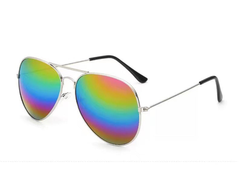 Sunglasses Colorful Toad Glasses Pilot Men And Women Models 3025 Color Film Reflective Sunglasses