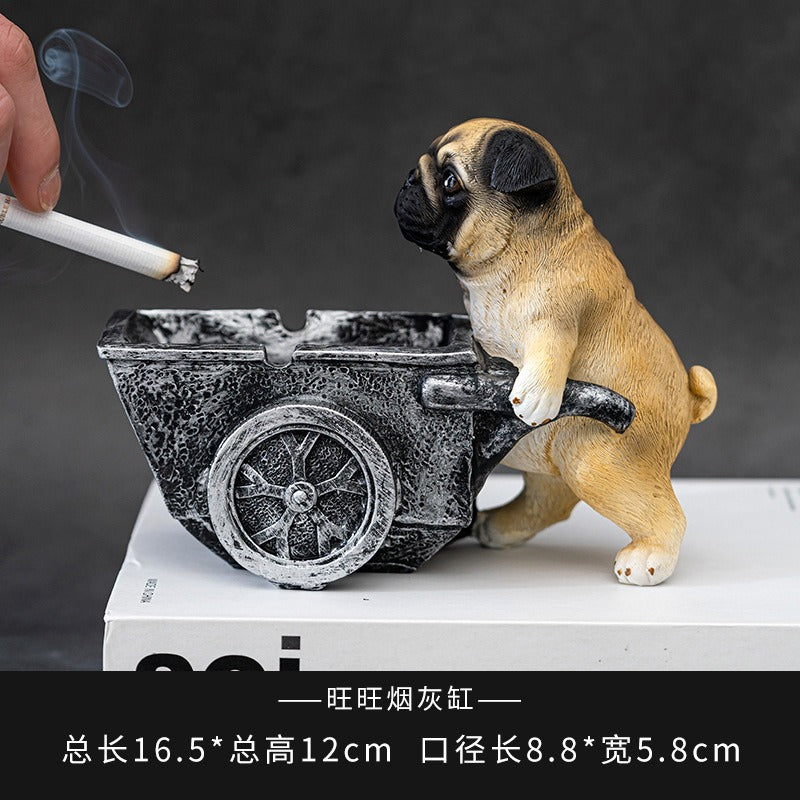 Puppy ashtray creative personality trend anti-fly ash home living room office anti-smoke resin ornaments - V.I.P Digital Presence