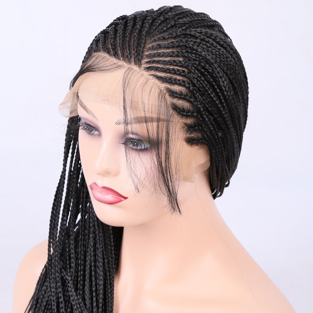 Lace Front Wig Braided Wigs Braiding Hair For Black Women Long Cosplay Synthetic Box Braid Wig - V.I.P Digital Presence