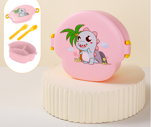 Cartoon cute microwaveable portable lunch box with buckle compartments - V.I.P Digital Presence