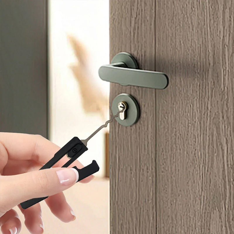 Essential stainless - steel multi - tool: quick - flip grav pick, door keys, lock rake. Durable. - V.I.P Digital Presence