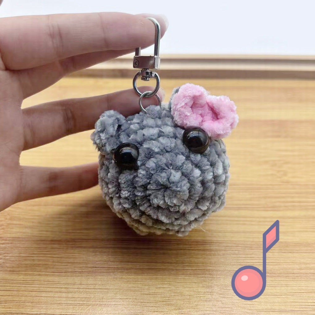 Chenille singing sad hamster keychain pendant Hamster emotional comfort doll - V.I.P Digital Presence