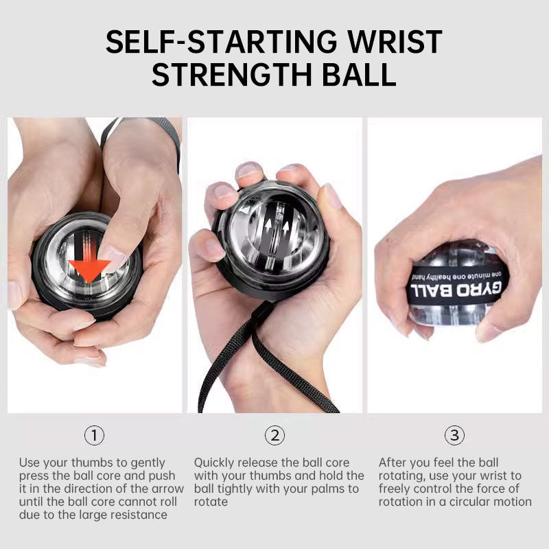 Auto-Counter Gyro Ball, a wrist exerciser with LED. Also named Wrist Power Gyro Ball, it builds arm strength for workouts. - V.I.P Digital Presence