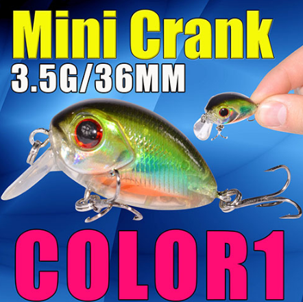 AFISHLURE 36mm 3.5g Crank Bait Hard Plastic Artificial Fishing Lure Fake carp Pesca Wobbler Leurre Peche Isca