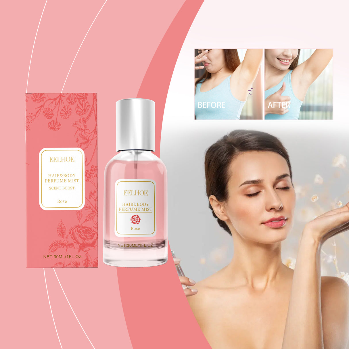 Rose Body Hair Eau De Parfum Spray Fresh And Elegant With Fragrance And Charm Perfume Spray - V.I.P Digital Presence