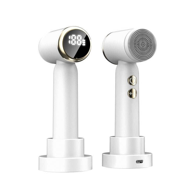 6-In-1 Hot And Cold Facial Cleanser Display Cleansing Brush Ultrasonic Facial Cleanser Pore Cleaning Silicone Beauty Instrument - V.I.P Digital Presence