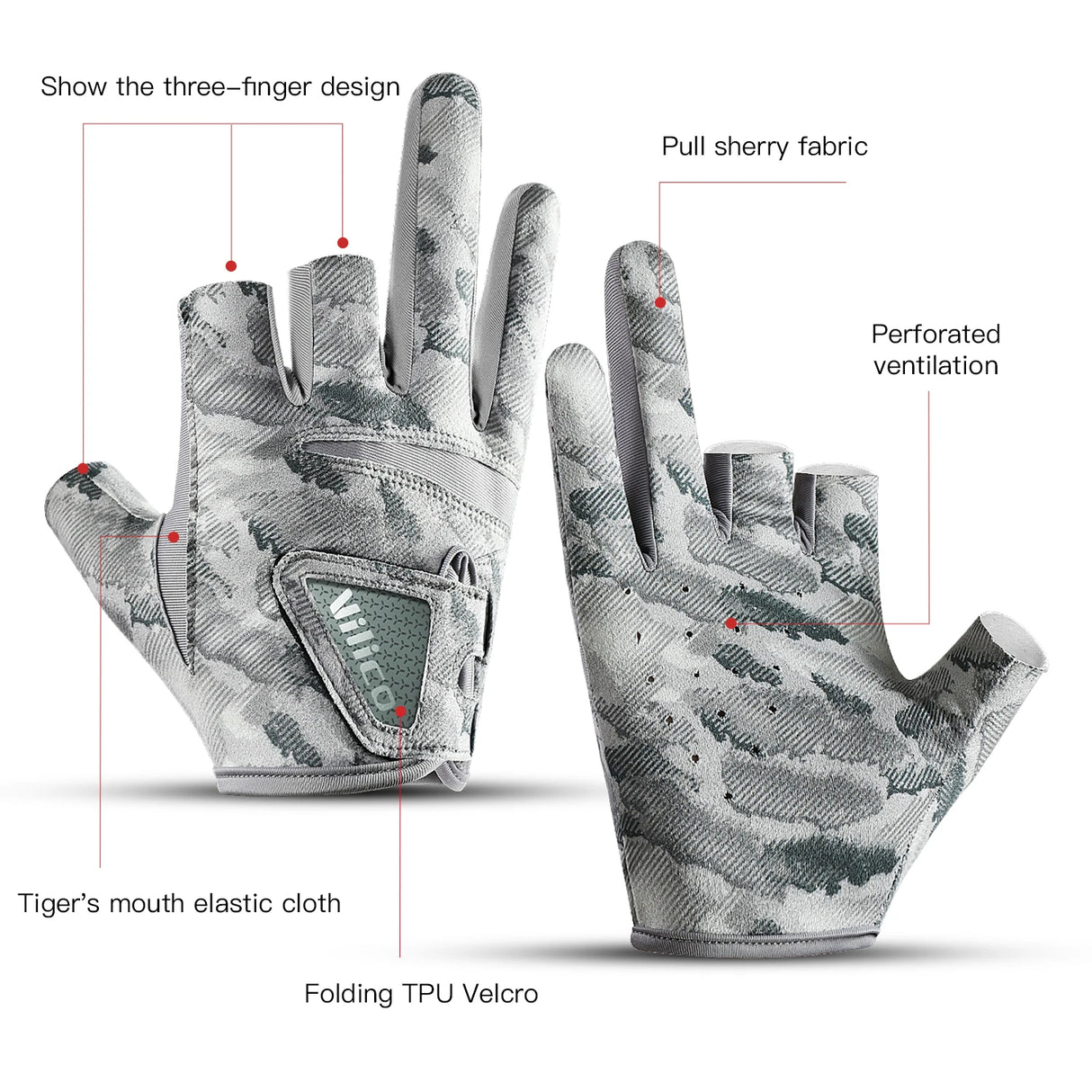 Outdoor fishing equipment - thin comfortable breathable leak proof 3-finger lure fishing gloves - V.I.P Digital Presence