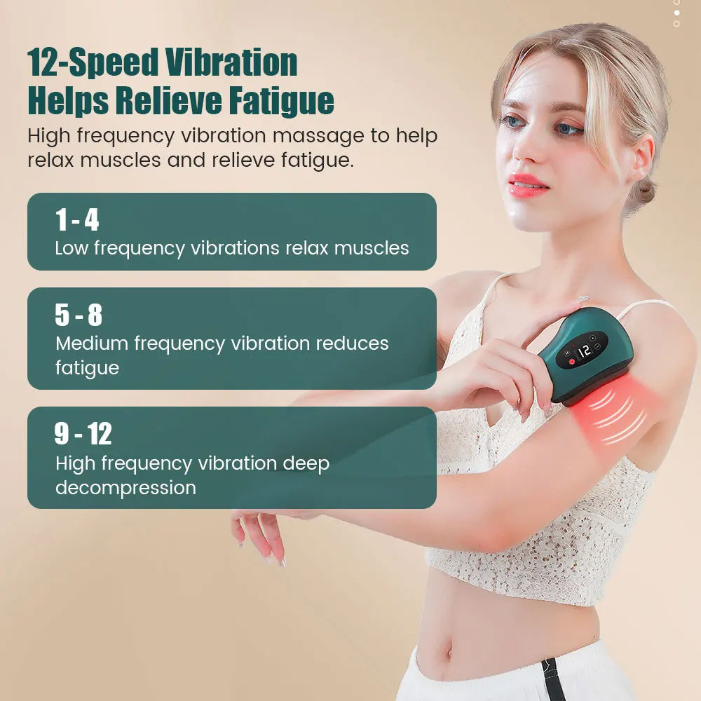 Electric Guasha Massager Hot Compress Eye Massager Stone Heating Vibration Scraping Neck Face Skin Lifting Removal Wrinkle Tool - V.I.P Digital Presence