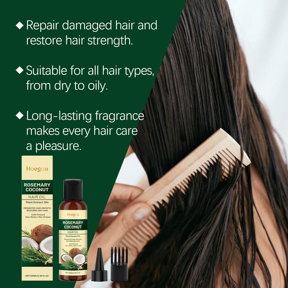 Rosemary Coconut Hair Oil Nourishes, Moisturizes, Leaves Fragrance, Pamper Hair, And Softens Hair Essence - V.I.P Digital Presence