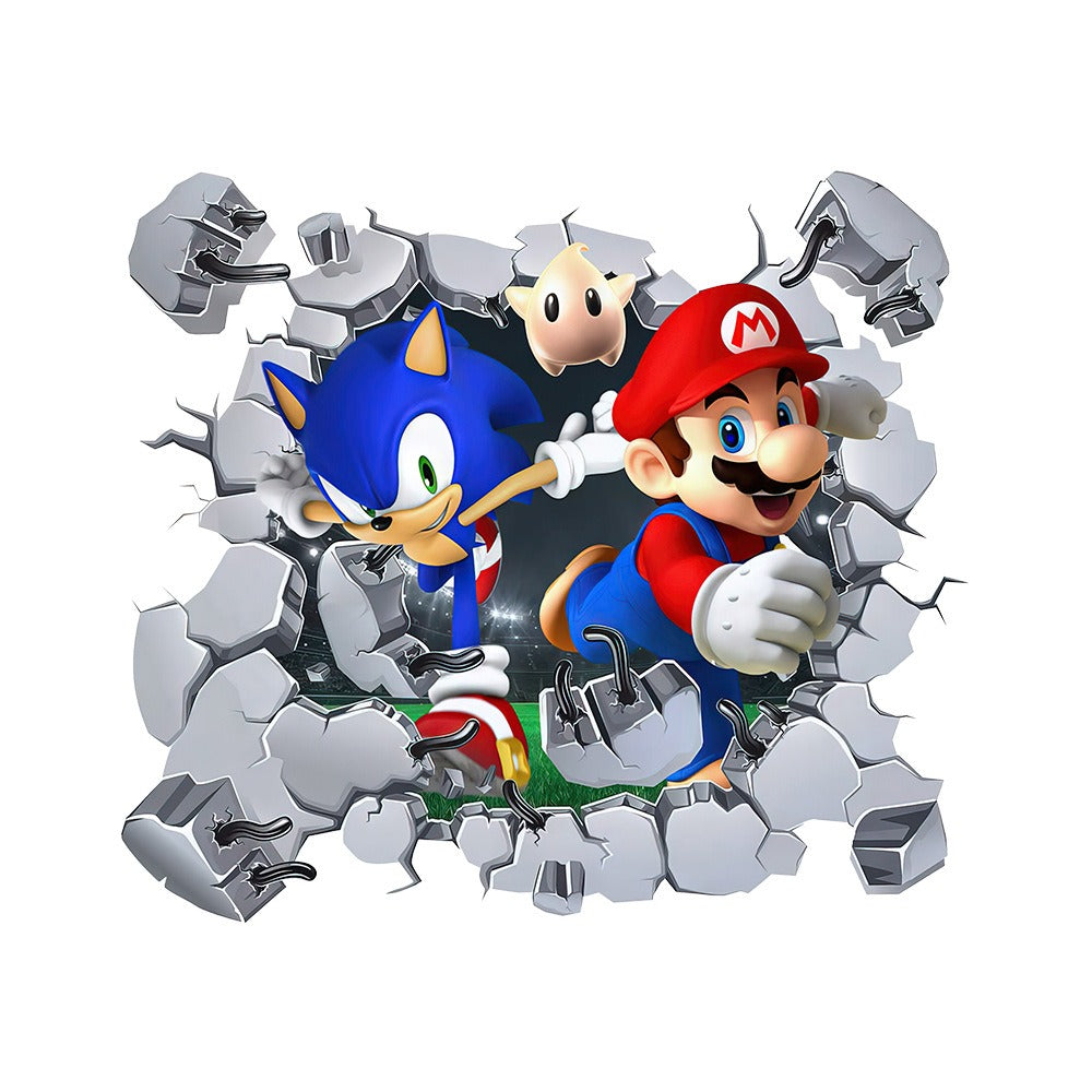 Sonic Stickers Cartoon Anime Super Mario Self Adhesive PVC Decoration Mario Stickers - V.I.P Digital Presence