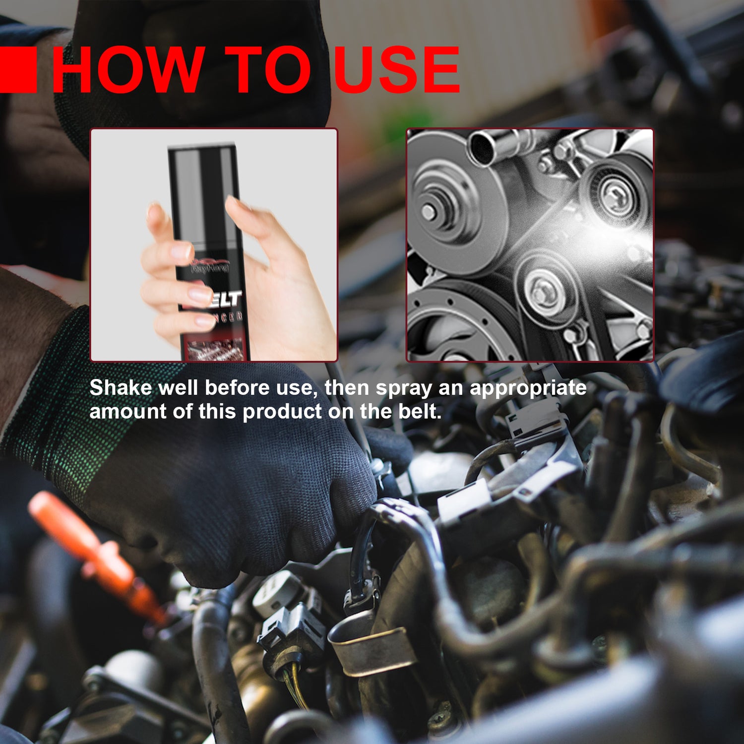 Belt Silencer, Automobile Belt Abnormal Noise Aging Rubber Strip Protection And Maintenance Agent - V.I.P Digital Presence