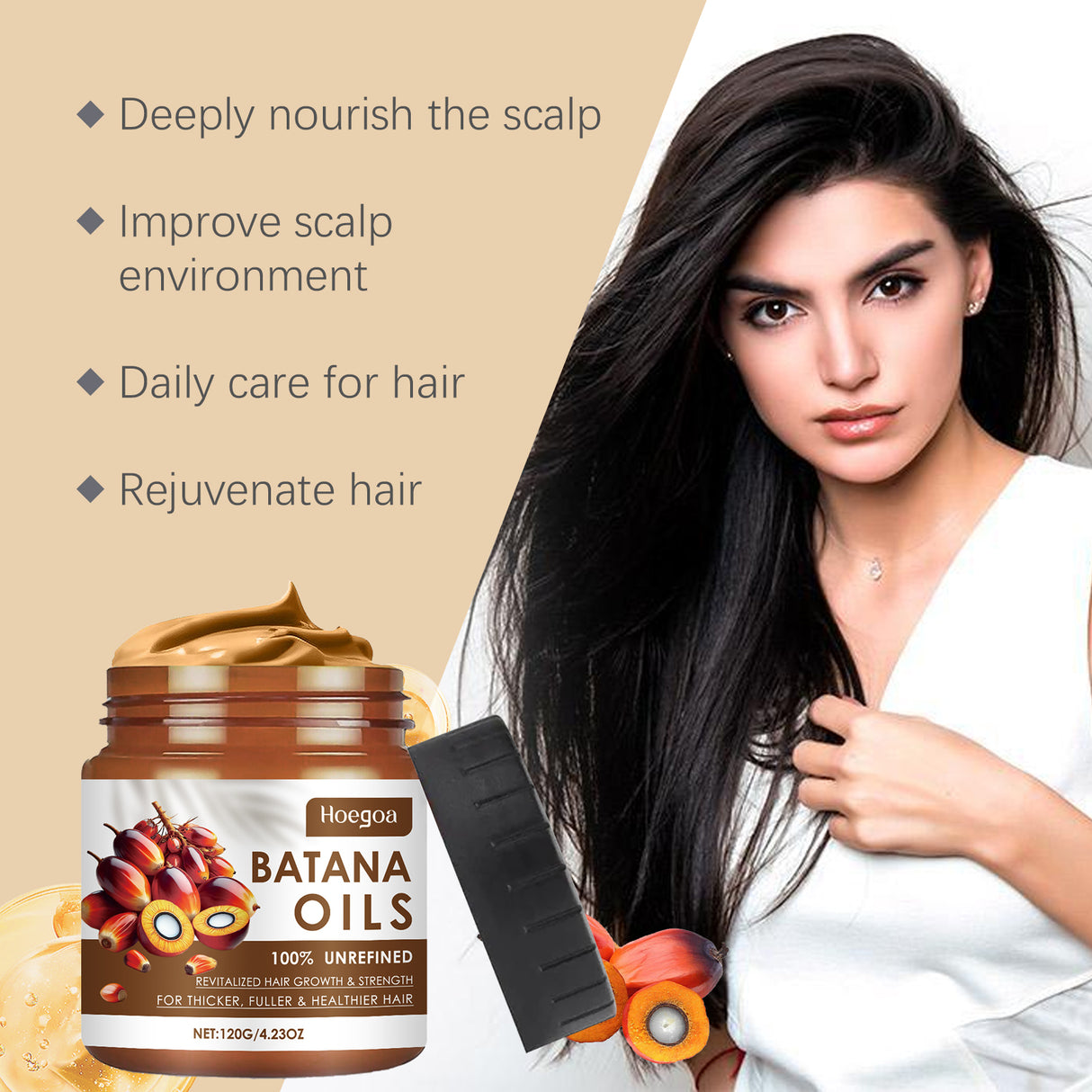 Batana Oil Hair Care Cream Hair Care Improves Hair Quality Nourishes Scalp Batana Oil Hair Mask - V.I.P Digital Presence