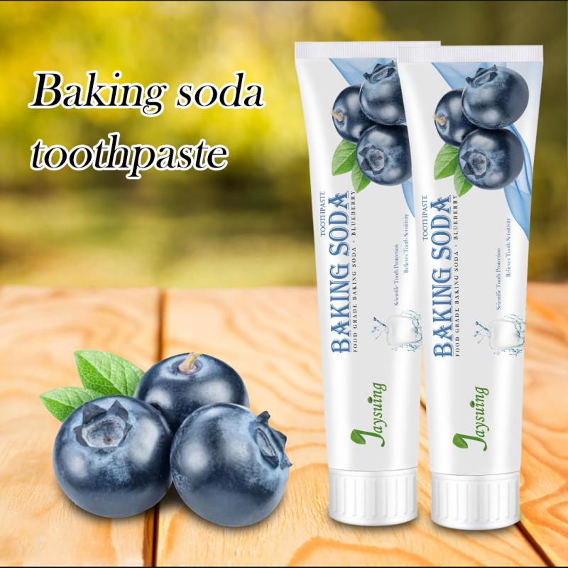 Blueberry Fruit Flavor Baking Soda Toothpaste Bamboo Toothbrush Teeth Whitening Fresh breath Remove stains Oral Cleaning TSLM1