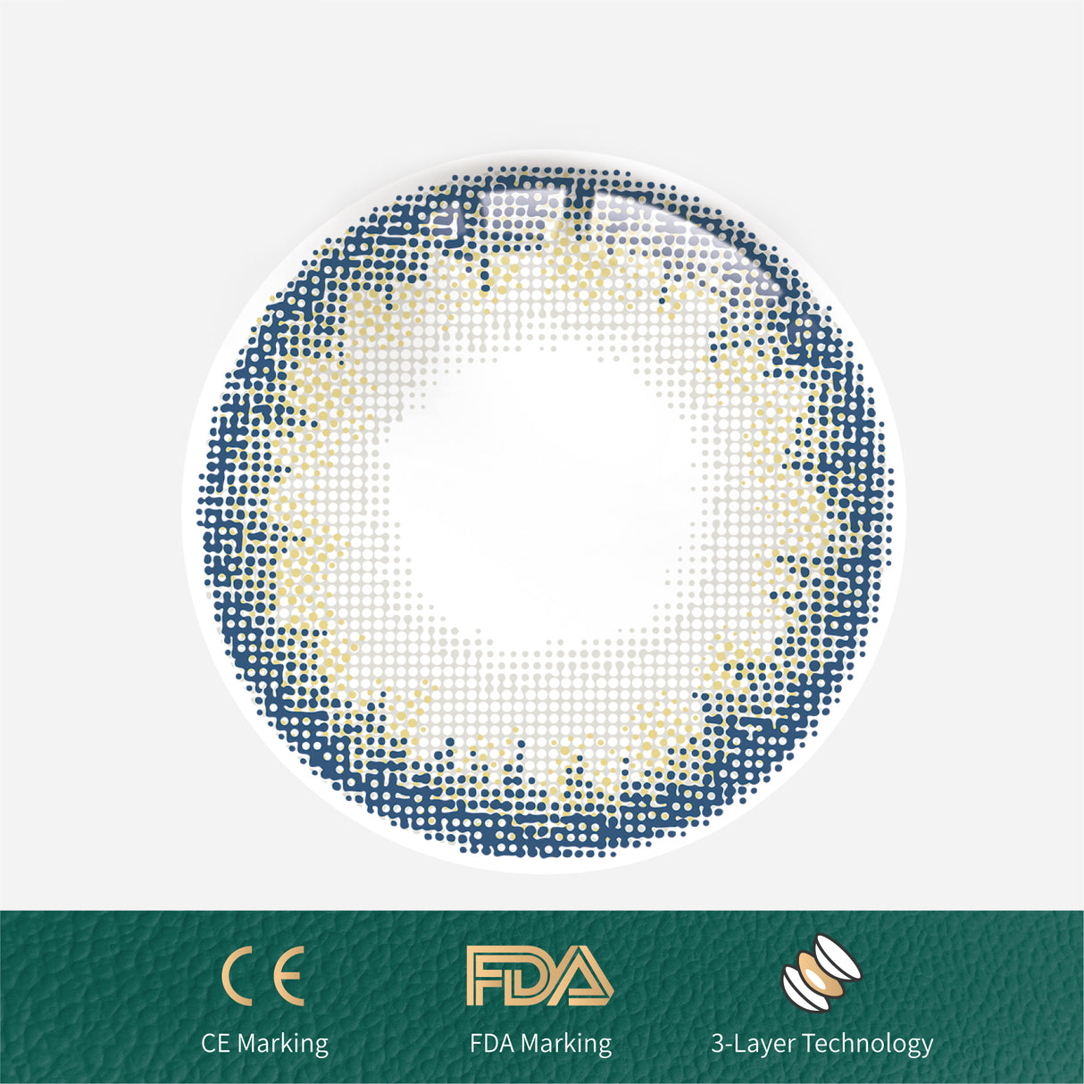 1Pcs FDA Certificate Eyes Beautiful Pupil Colorful Girl Cosplay Contact Lenses Blue(0-600°) - V.I.P Digital Presence