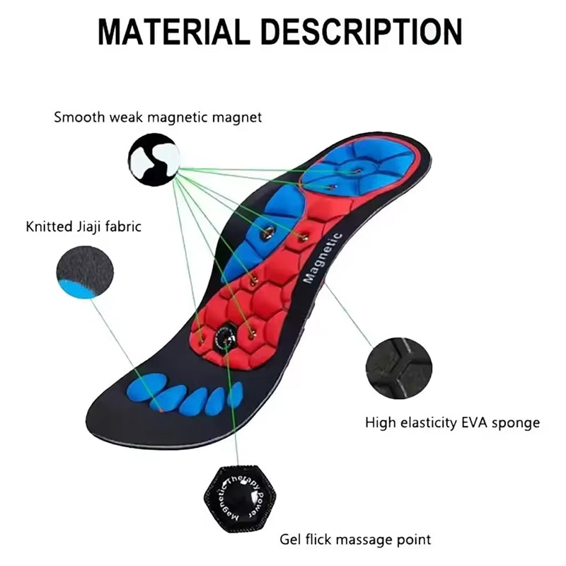 Magnetic therapy sports insoles for foot massage, weight loss, acupressure, anti - fatigue and healthcare - V.I.P Digital Presence