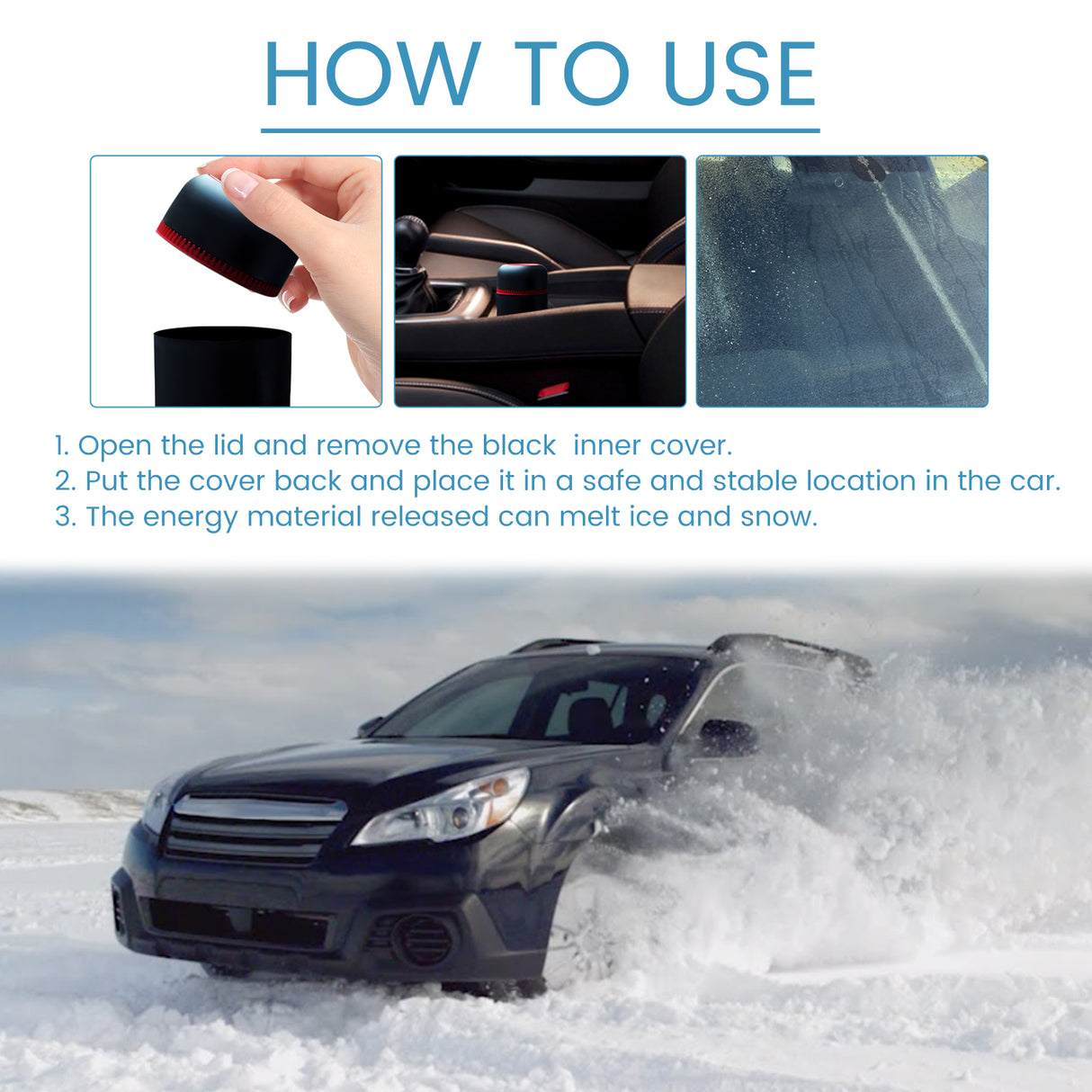 Snow Remover, Car Windshield Defogging Deicing Quick Snow Melting Portable Heater - V.I.P Digital Presence