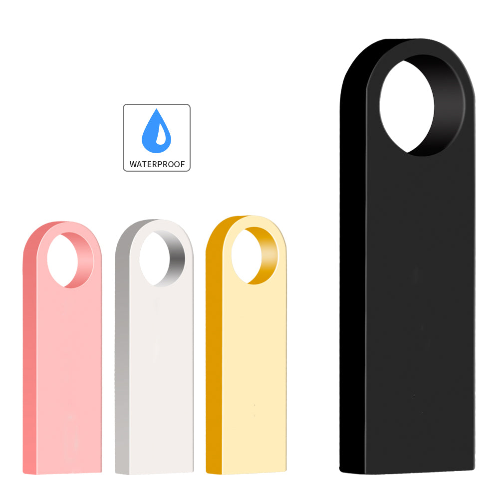 Usb flash drive 32 GB 3.0 metal pen drive 64GB pendrive 16GB 8GB 4GB 128GB silver key flash drive waterproof custom NO logo - V.I.P Digital Presence