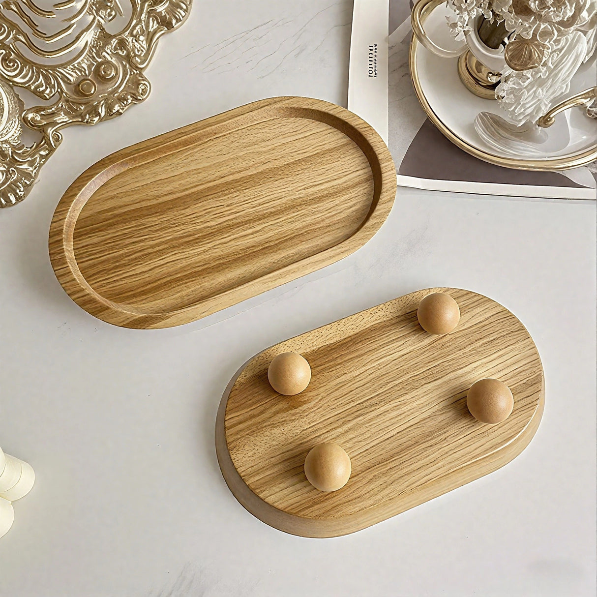 Acacia wooden fruit tray cake plate decoration Dim sum kitchen plate - V.I.P Digital Presence
