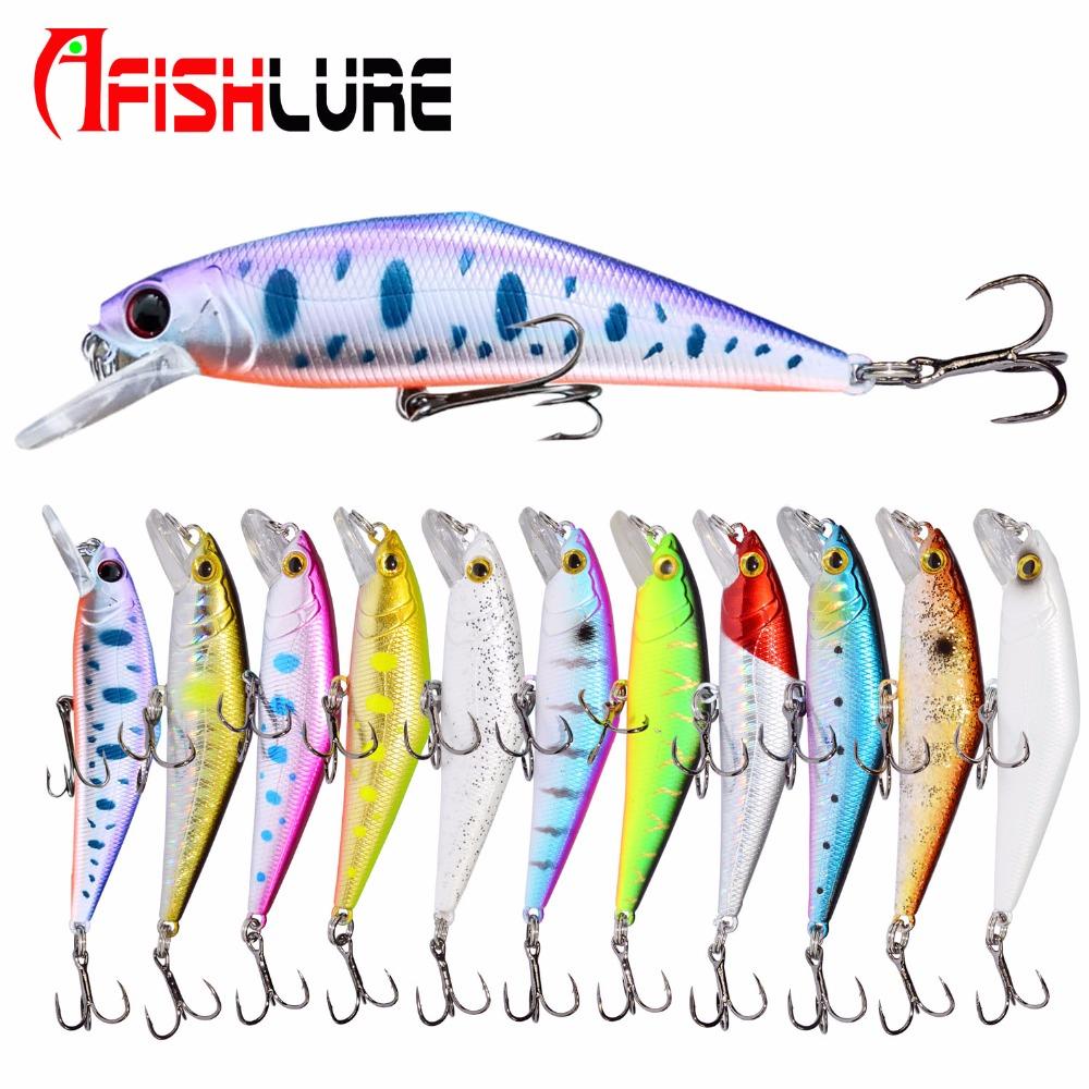AFISHLURE Fishing Lure Wobblers Trout 85mm/15g Minnow Hard Baits Iscas Artificial Pesca Leurre