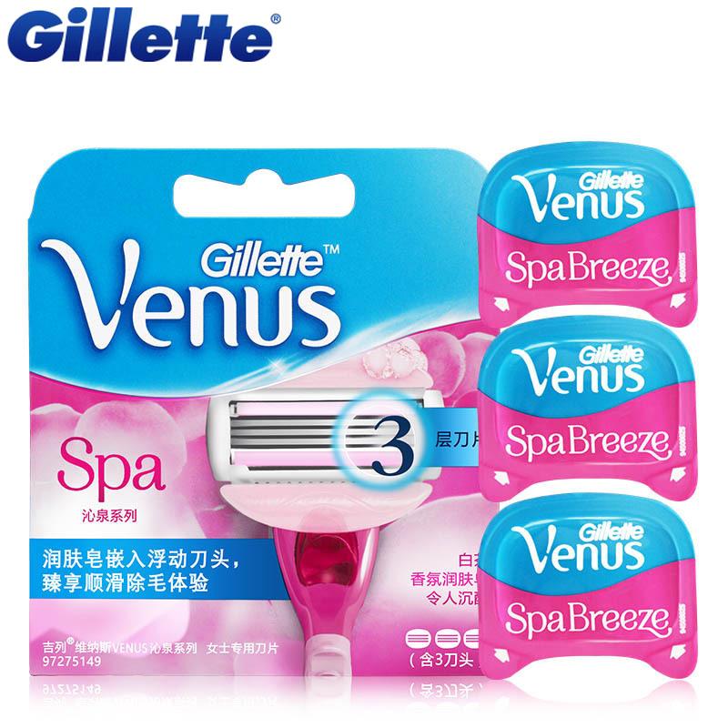 Gillette Venus SPA Breeze Shaving Razor Blades For Women Ladies Vns Series Razor Blade Hair Removal 3Pcs/Pack - V.I.P Digital Presence