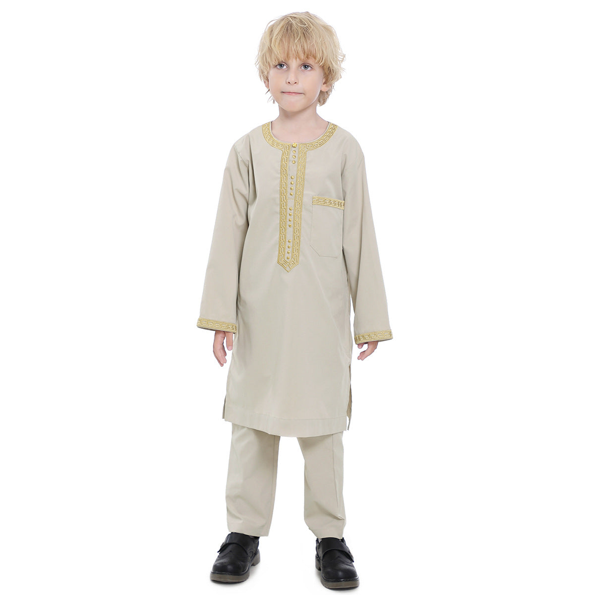 Middle Eastern teenage boy embroidered robe set - V.I.P Digital Presence