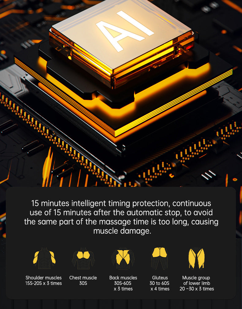 900-turn fascial gun USB charging massage angle rotatable full body muscle massage machine gun - V.I.P Digital Presence