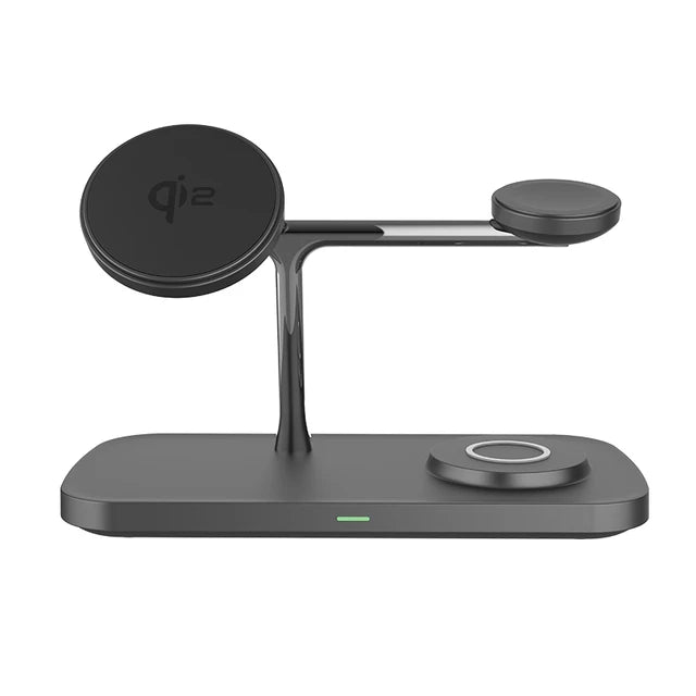 Multi functional QI2 wireless charging desktop magnetic three in one charging stand - V.I.P Digital Presence