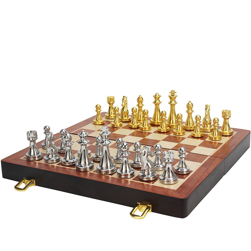 International Chess Metal Chess Folding Set High end Chess Western Chess - V.I.P Digital Presence