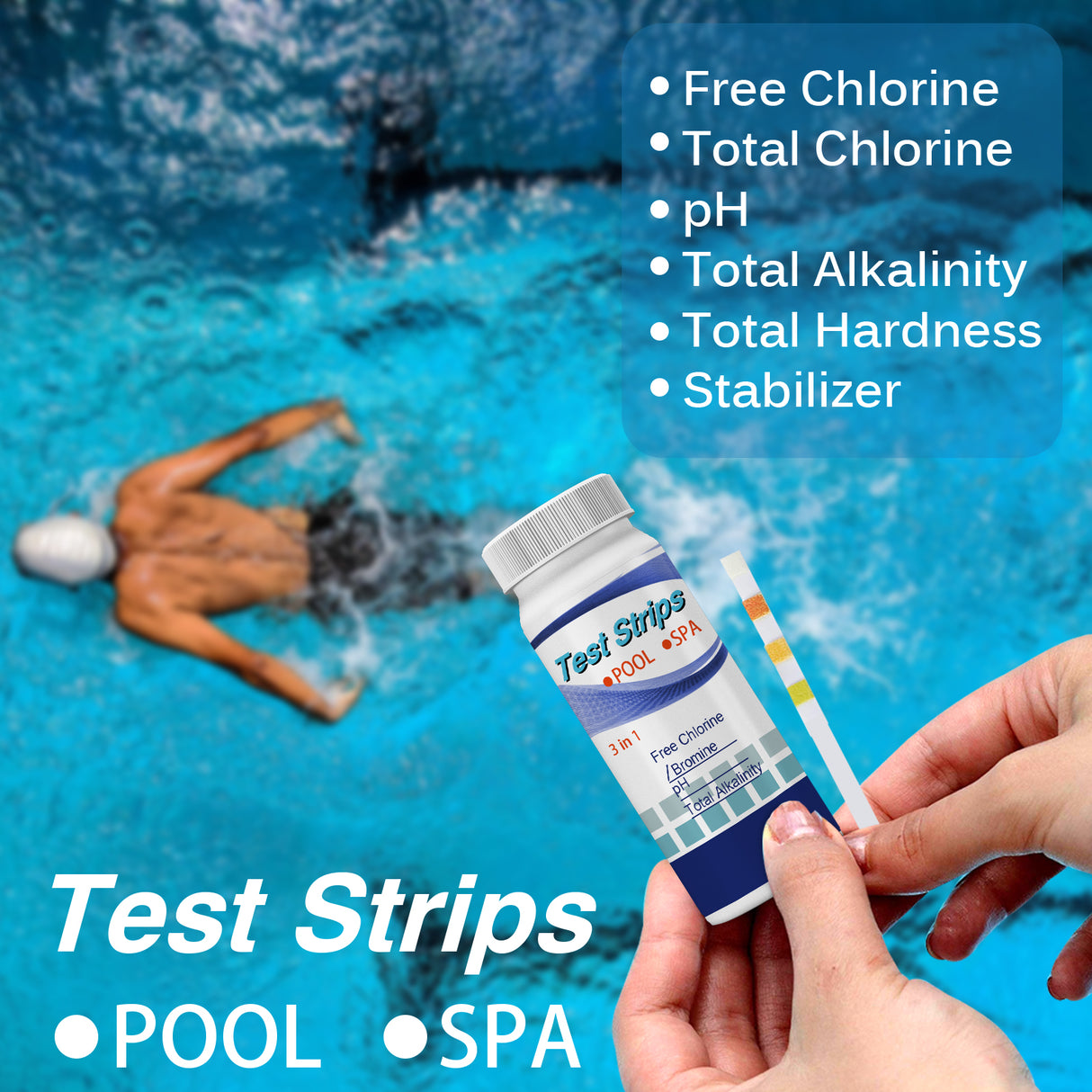 Test Strips, Swimming Pool Speed Residual Chloric Acid Base Number Total Alkalinity Total Hardness Water Quality Test Paper - V.I.P Digital Presence