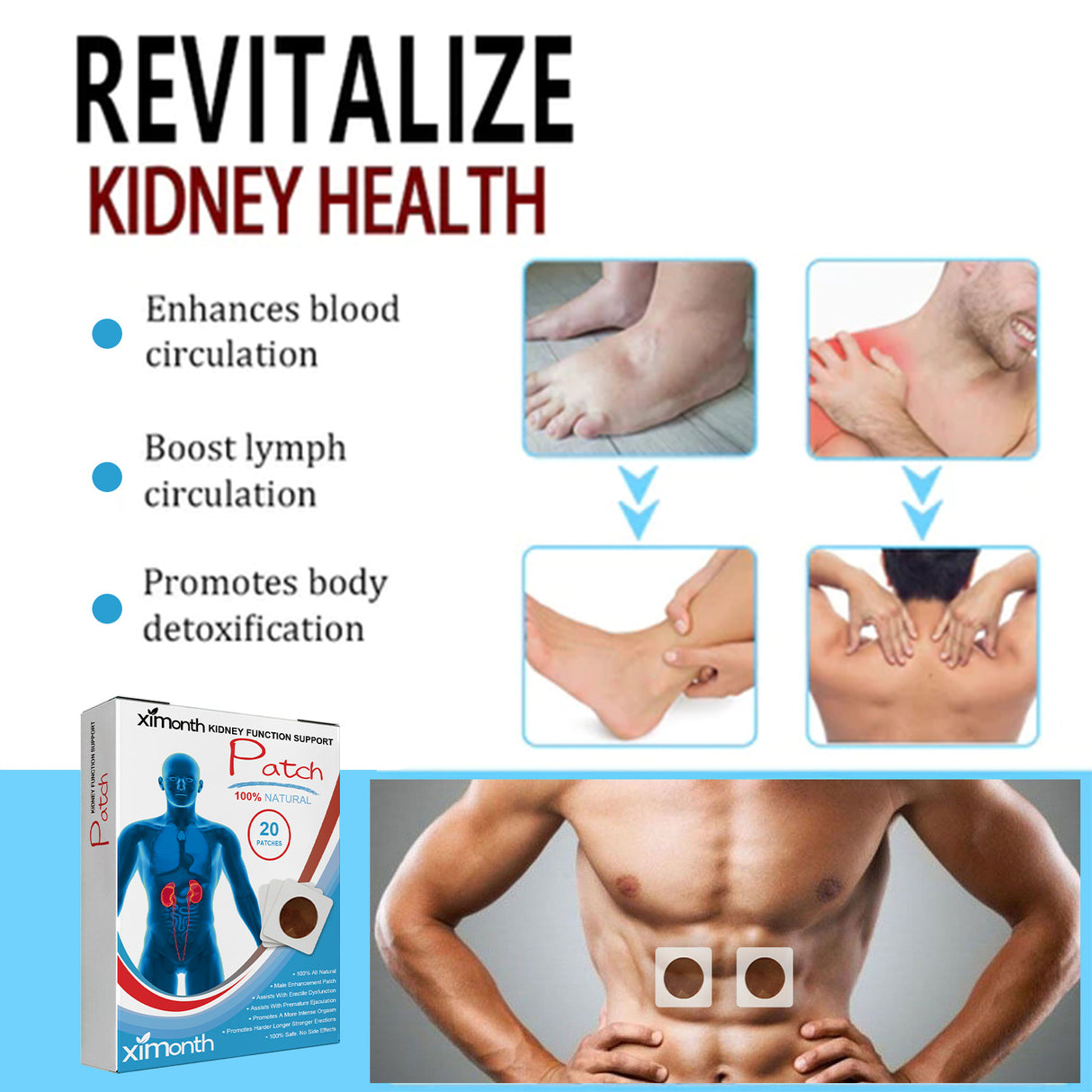 Body Care Patch, Ease Back Pain And Discomfort Lock Yang Kidney Health Body Care Patch - V.I.P Digital Presence