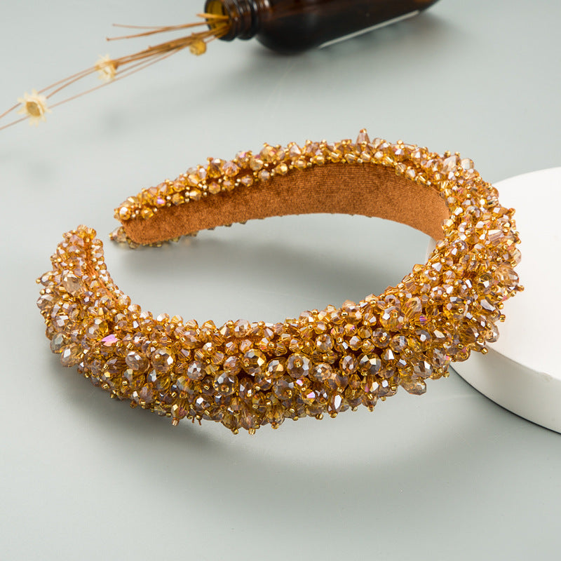 Ins New Baroque Hand-Sewn Stellalou Headband Full Of Crystal Headband - V.I.P Digital Presence