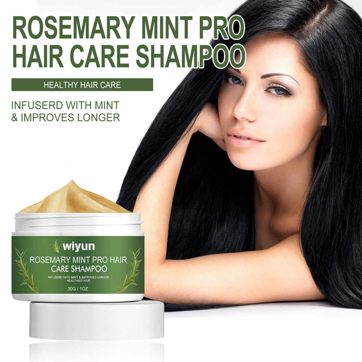Rosemary Mint Pro Hair Care Shampoo, Scalp Massage Cleaning Care Repair Bifurcation Strong, Supple And Dense Hair - V.I.P Digital Presence