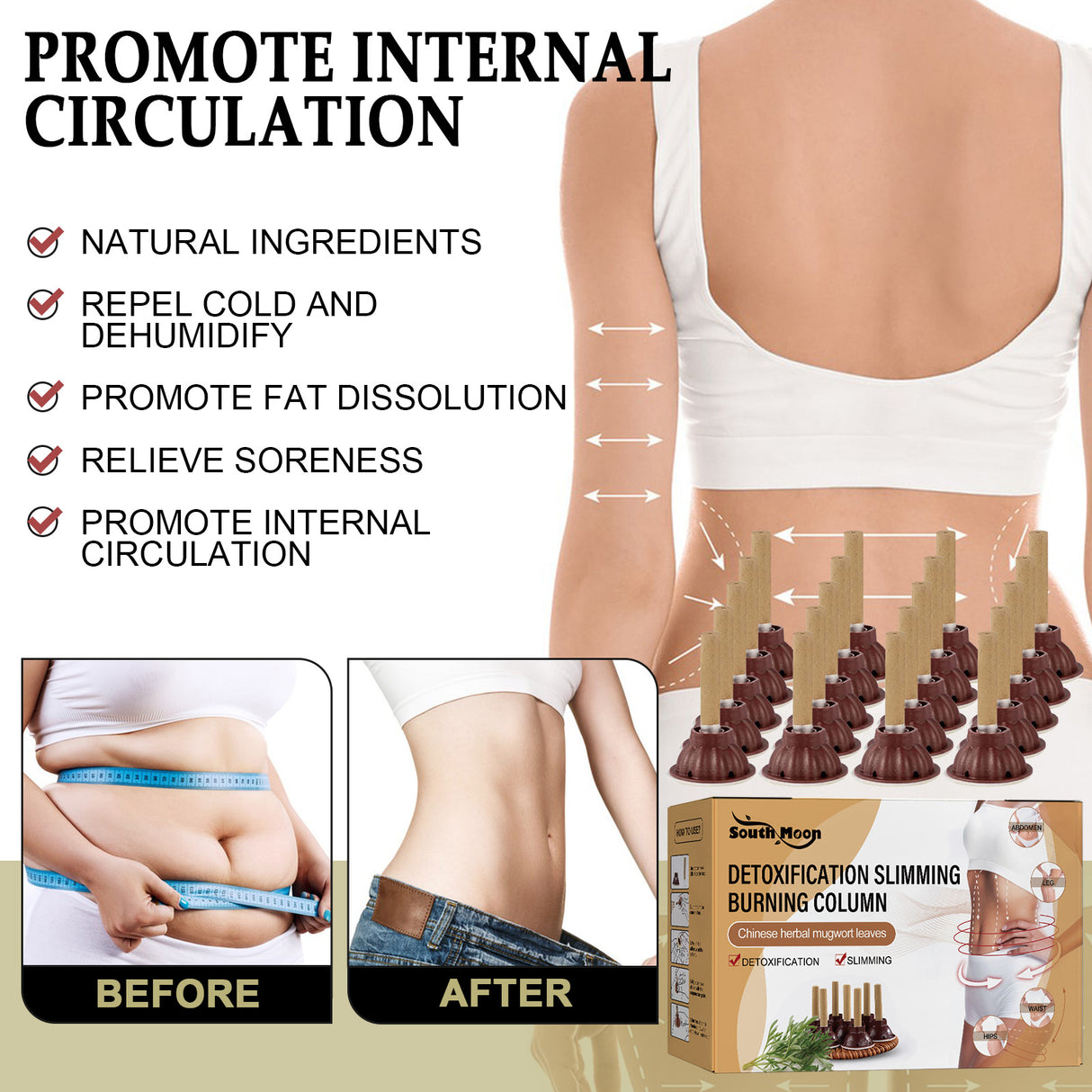 Detoxification Slimming Burning Column, Wormwood Burning Column Lifts Loose Skin Belly Firming And Shaping Body - V.I.P Digital Presence