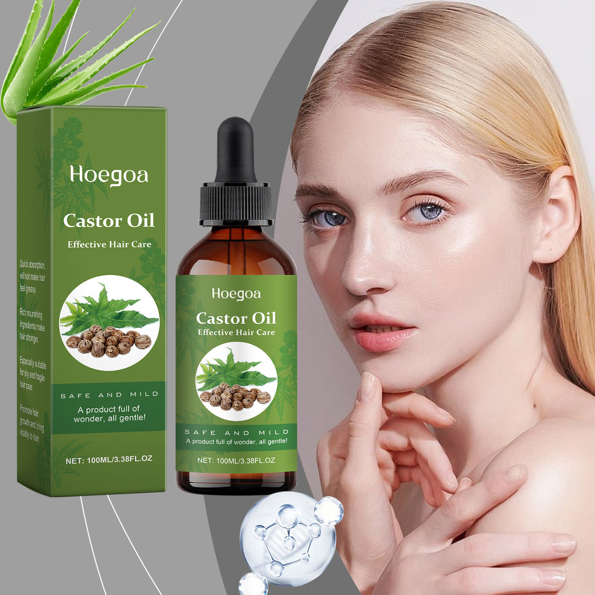 Castor Oil Hair Conditioner Nourishes And Moisturizes Hair Care Soft And Glossy Daily Massage Treatment Oil - V.I.P Digital Presence
