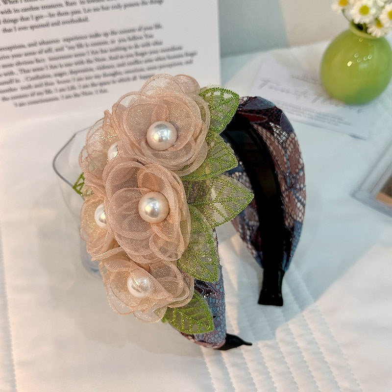 Fashionable handmade fabric exaggerated flower headwear - V.I.P Digital Presence