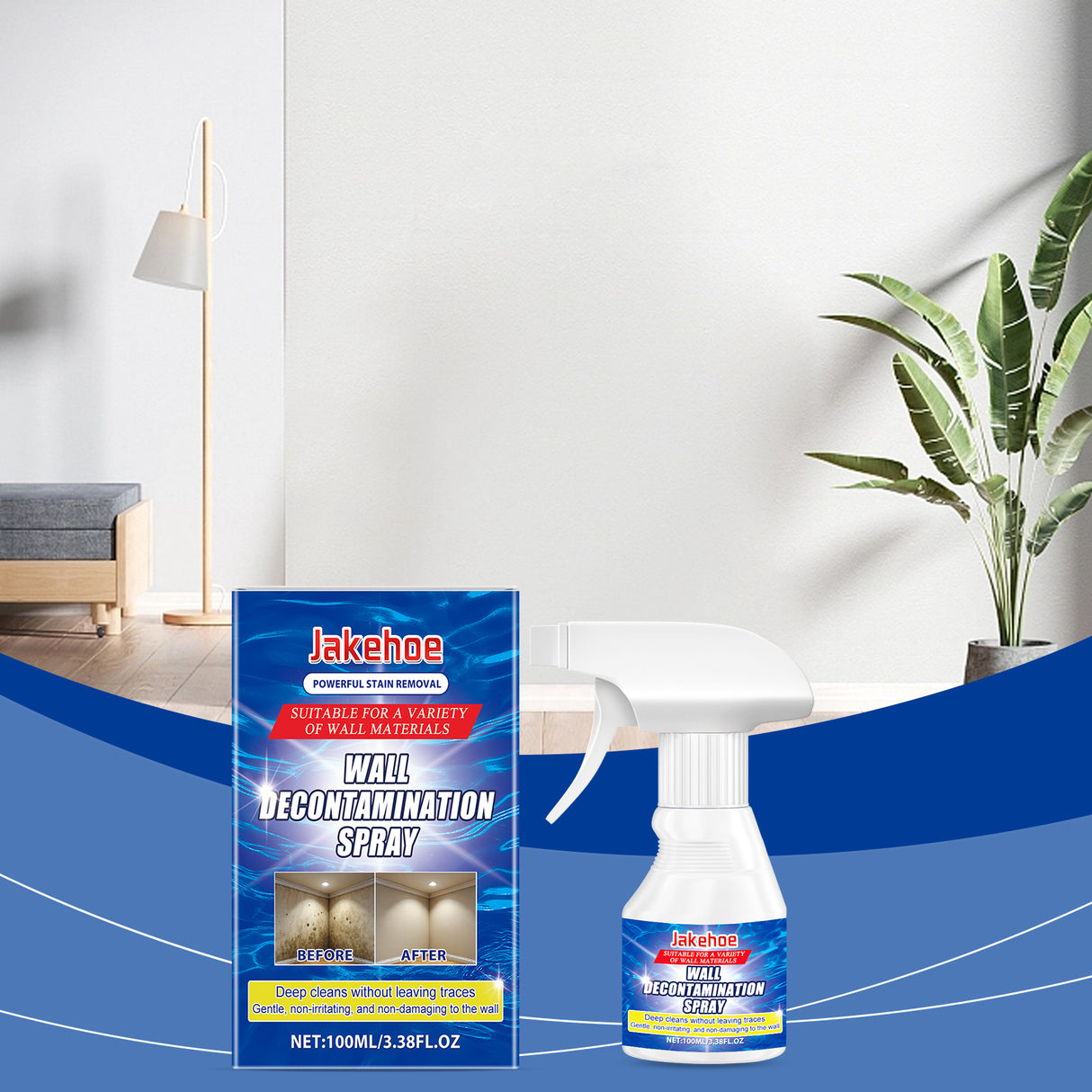 Wall Decontamination Spray Wall Cleaning Water Stains Stains Bathroom Bathroom Polishing Cleaner - V.I.P Digital Presence