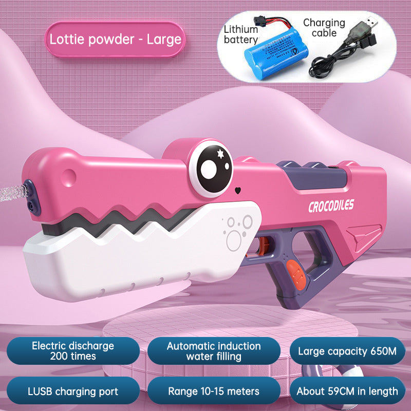 Cute Crocodile Automatic Electric Water Gun Summer Toy Gun Beach Outdoor Water Fight Toys - V.I.P Digital Presence
