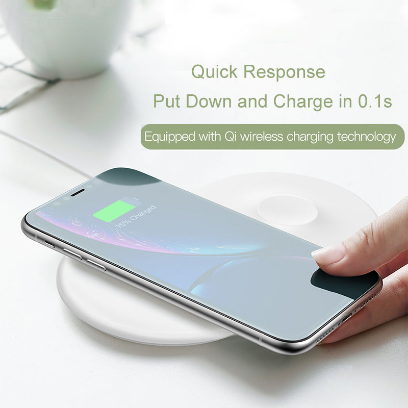 Baseus 2 in 1 Wireless Charger Pad For Apple Watch iPhone X Xs Max XR Desktop Fast Wireless Charging Charger Born for Apple Fans - V.I.P Digital Presence