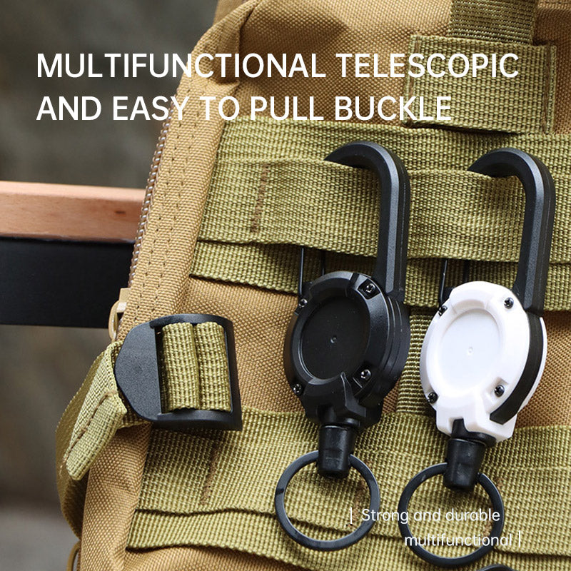 New Outdoor Automatic Retractable Wire Rope Luya Anti-theft Tactical Keychain Telescopic Keychain Retractable Hook Tool - V.I.P Digital Presence