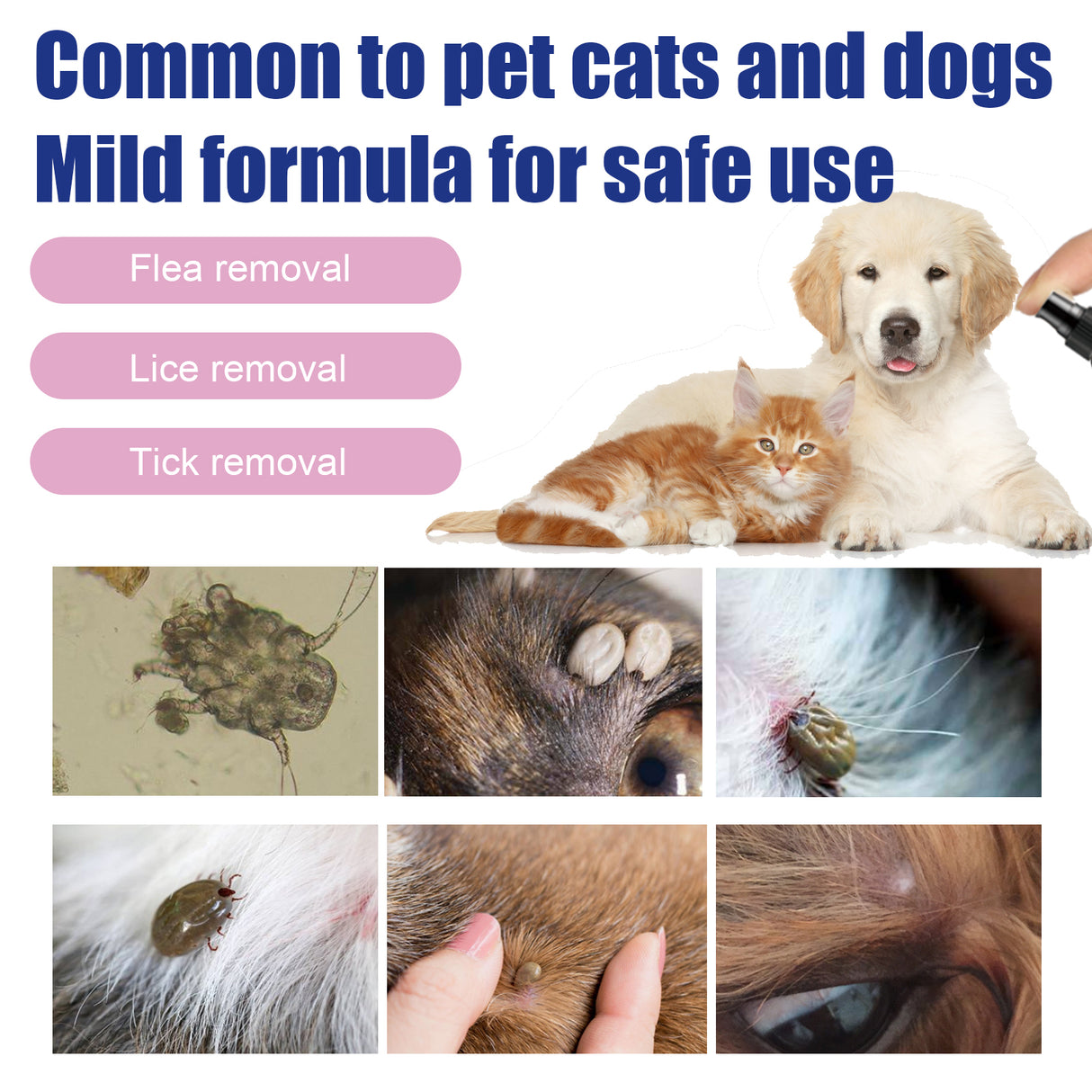 Pet Flea Spray, Cat And Dog Pet Skin Cleansing External Lice Tick Anti-Itch Spray - V.I.P Digital Presence