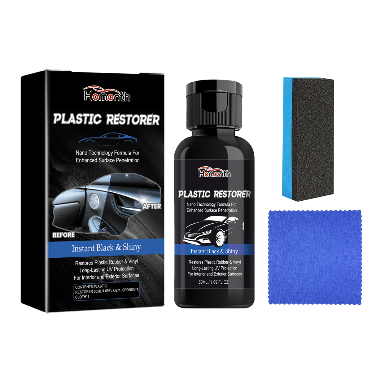 Plastic Restorer, Clean Interior Seat Dashboard Decontamination Polish Maintenance Refurbished Cleaner - V.I.P Digital Presence