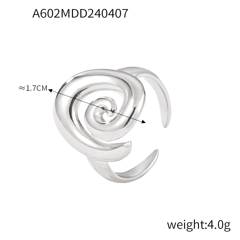 Titanium Steel Spiral Shape Ring - V.I.P Digital Presence