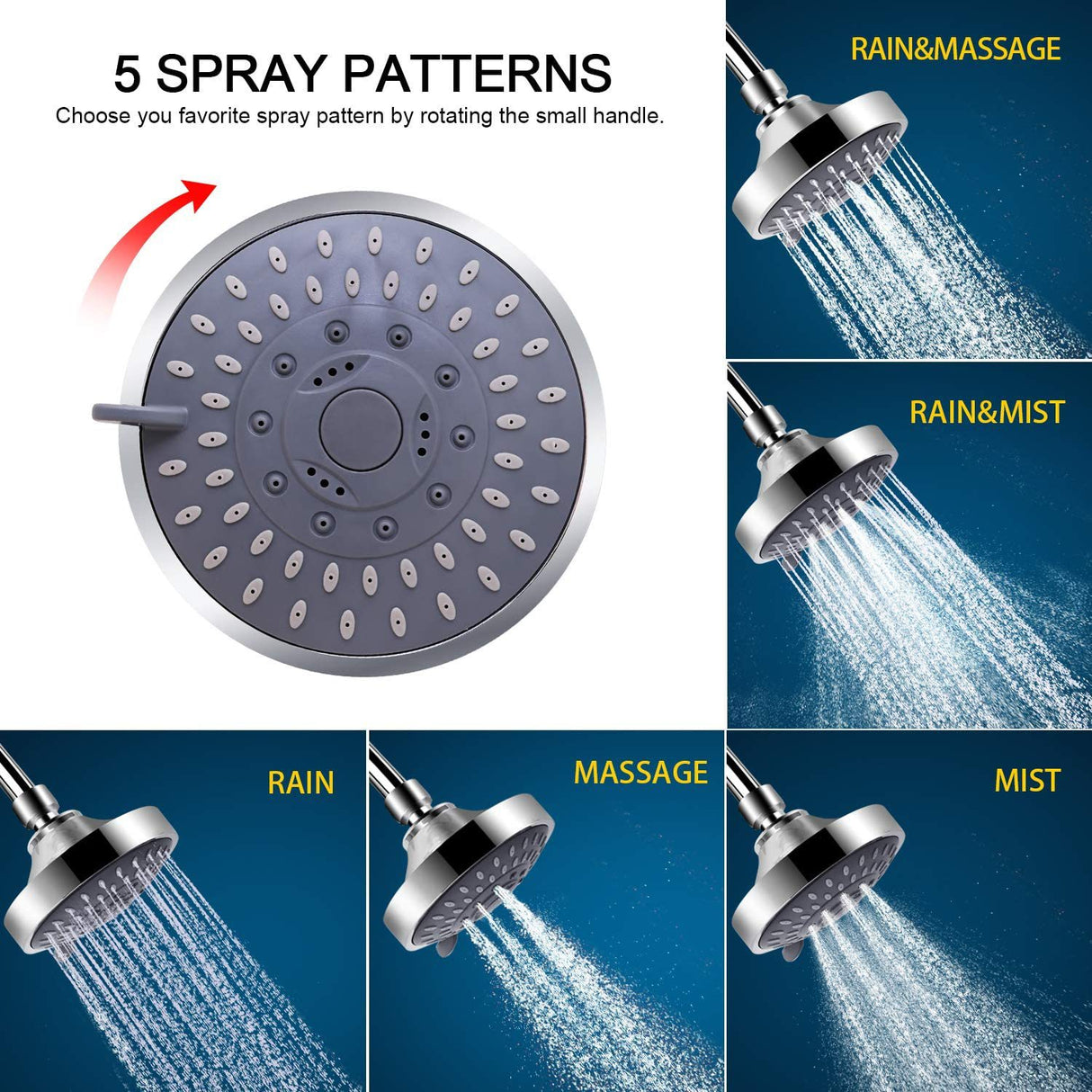 Shower Set With Filter Shower Head Set Combination High-Pressure Nozzle Beauty Care With Water Filter - V.I.P Digital Presence
