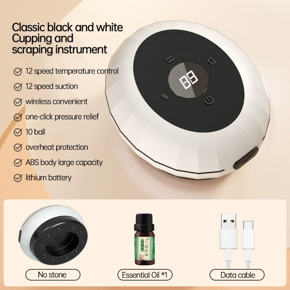12 Levels Electric Intelligent Scraping Cupping Device Household Wireless Cup Instrument Painless Dredge Meridians Health Care - V.I.P Digital Presence