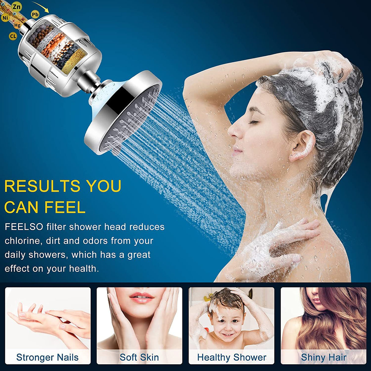 Shower Set With Filter Shower Head Set Combination High-Pressure Nozzle Beauty Care With Water Filter - V.I.P Digital Presence