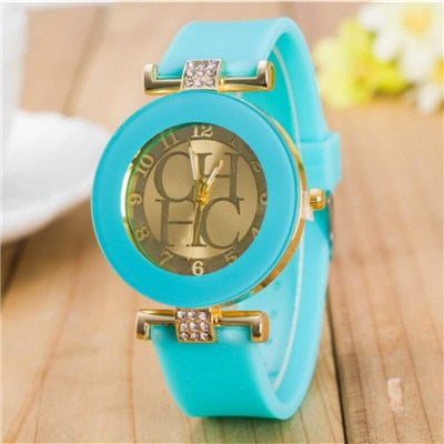 New simple leather Brand Geneva Casual Quartz Watch Women Crystal Silicone Watches Relogio Feminino Wrist Watch - V.I.P Digital Presence