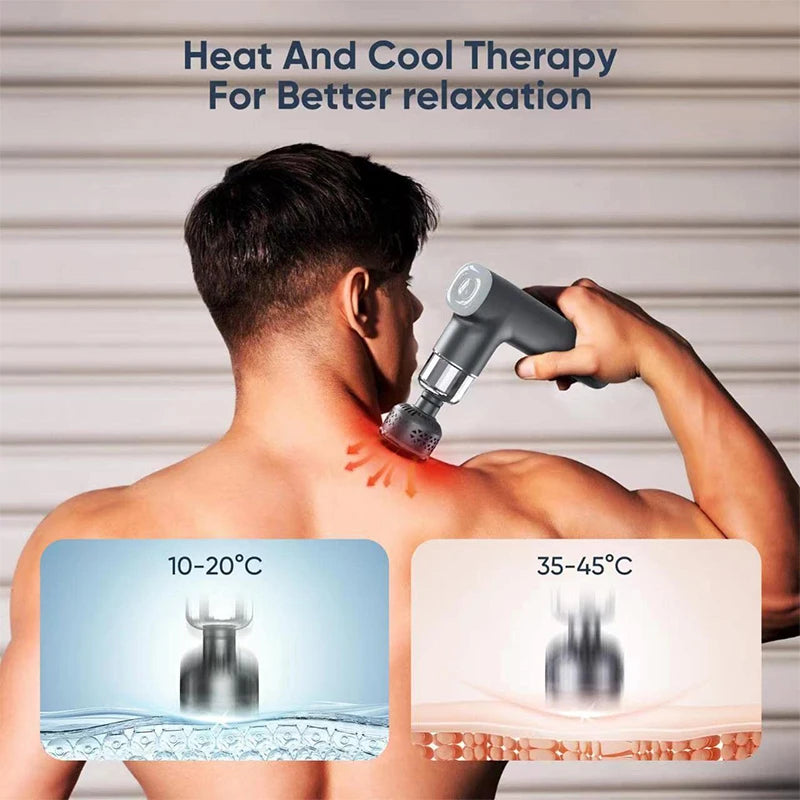 Smart Fascia Gun Massager Electric Booster Massage Gun for Body Massage Relaxation Cold Hot Compress Fitness Muscle Pain Relie - V.I.P Digital Presence