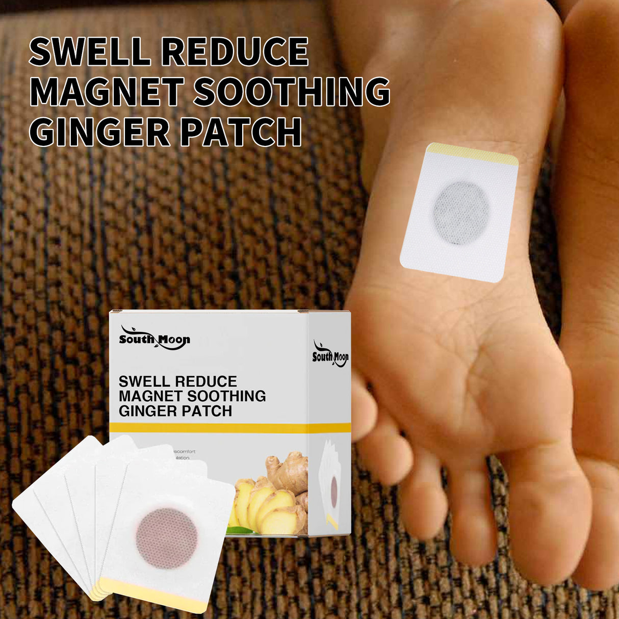 Swell Reduce Magnet Soothing Ger Patch, Ginger Essence Massage Relief Leg Swelling Pain Firming Slimming Care Patch - V.I.P Digital Presence