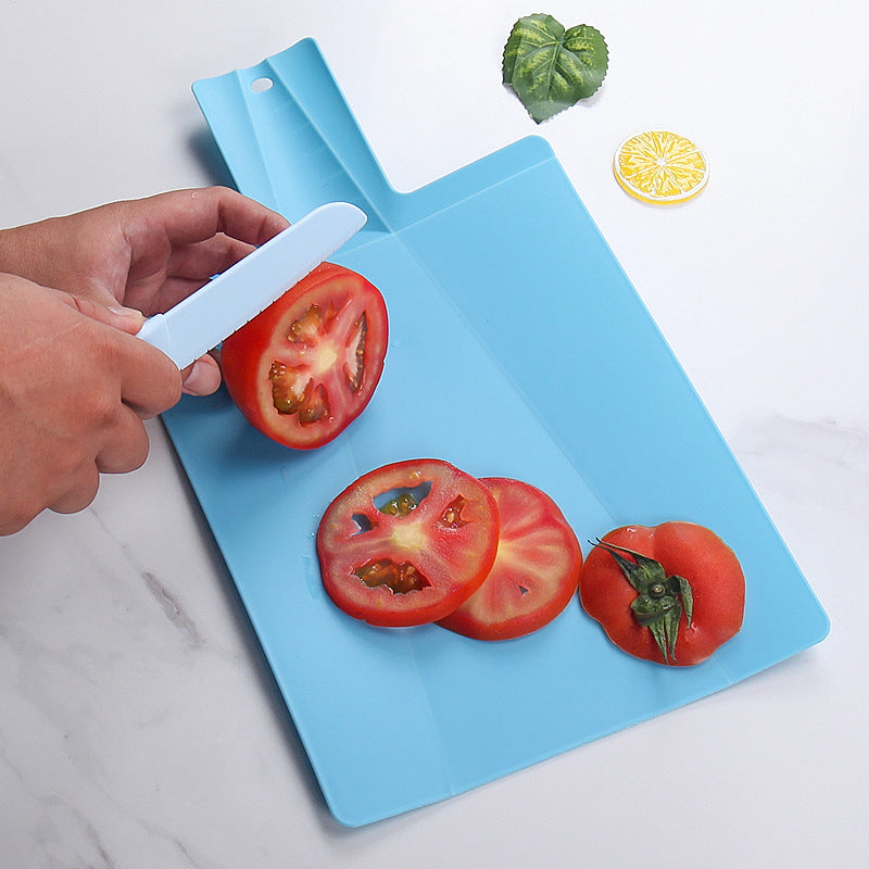 Portable PP folding vegetable board kitchen double-sided plastic cutting board multi-purpose vegetable cutting board drainage board - V.I.P Digital Presence